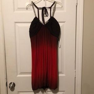 Red ombré party dress